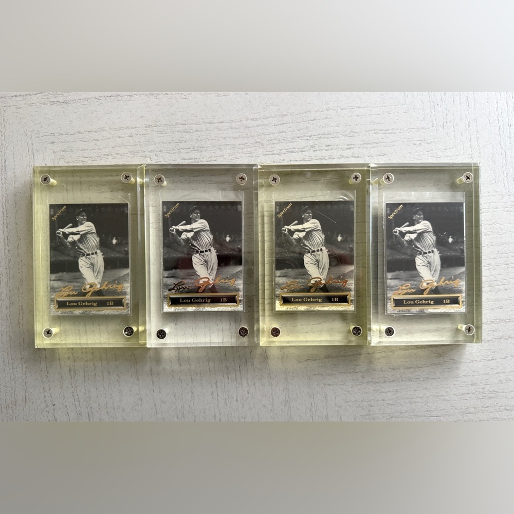 Lou Gehrig Spectrum Collectible Baseball Plaque Set
